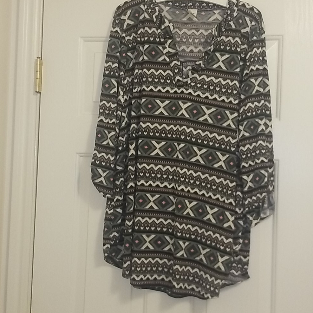 Aztec print top